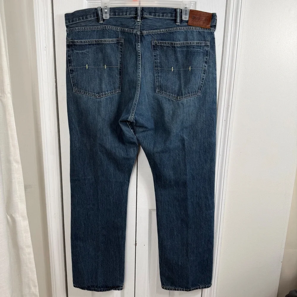 Polo Ralph Lauren Straight Leg Jeans 40/32 Blue Denim Classic Americana Style